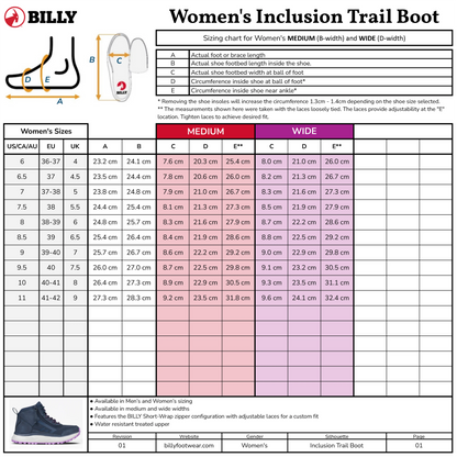 Women's Navy/Purple BILLY Inclusion Trail Boot